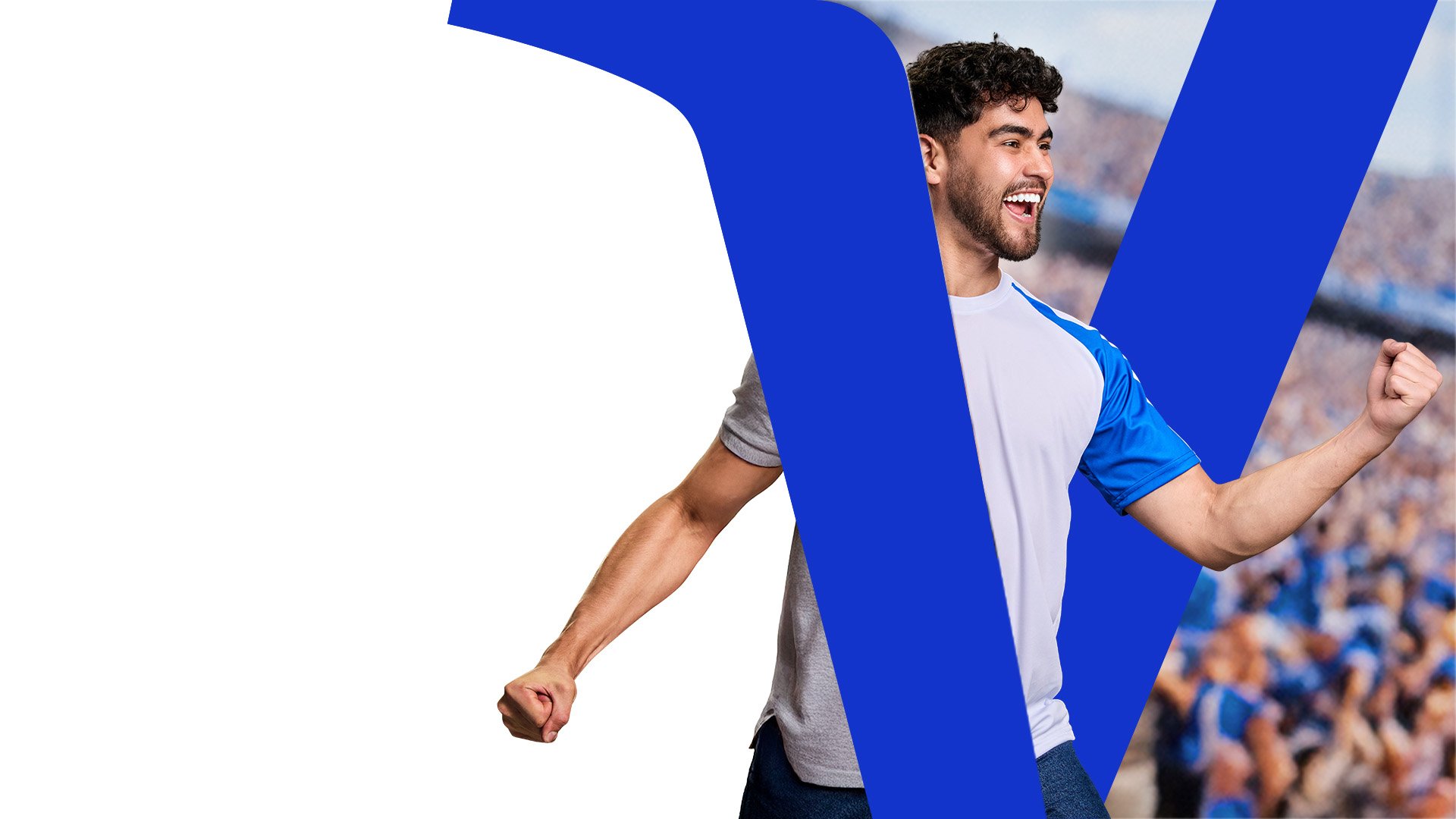 Hombre gritando un gol