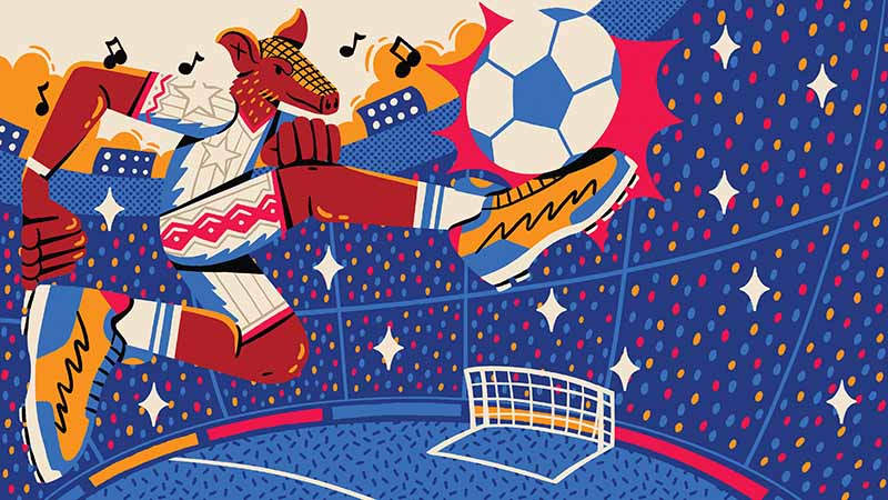 Artwork by Nathan Walker, a Texas‑based artist, created for Visa’s Reimagine FIFA World Cup 2026 collaboration.